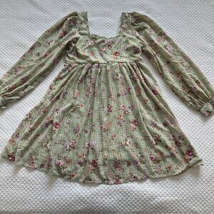 Blu Pepper Women's Long Sleeve Peasant Dress Sz S